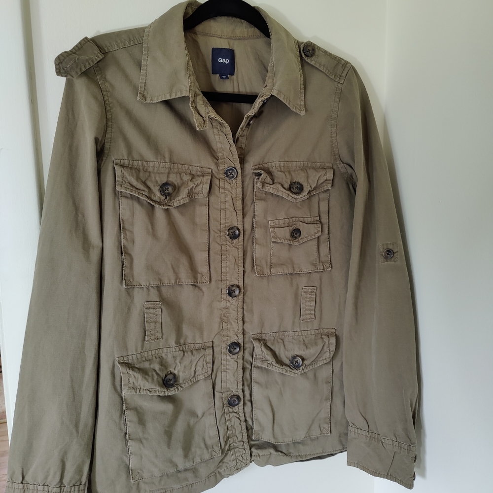 Gap Army Green Cargo Women's Jacket